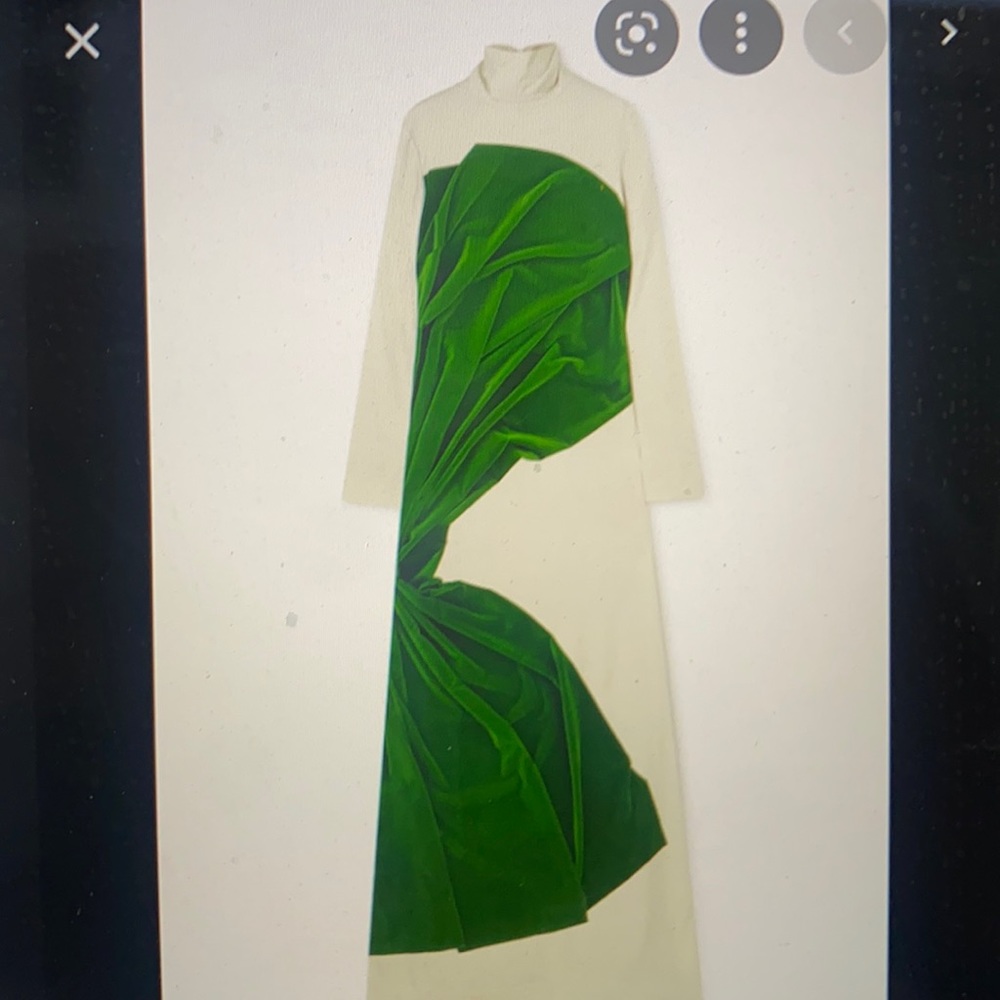 ISO Dries Van Noten turtleneck crepe dress
